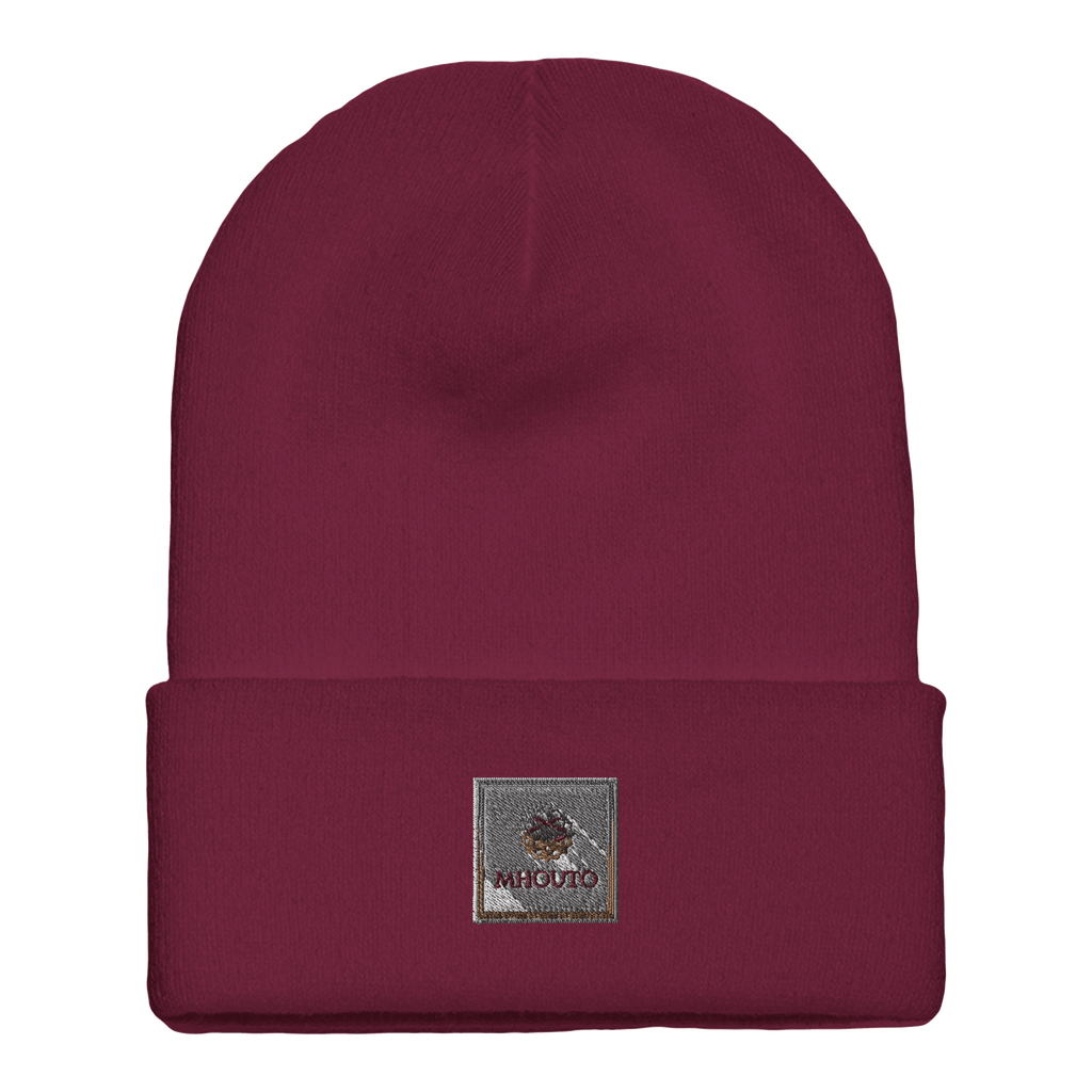 Mhouto Cuffed Beanie — Maroon - mhouto