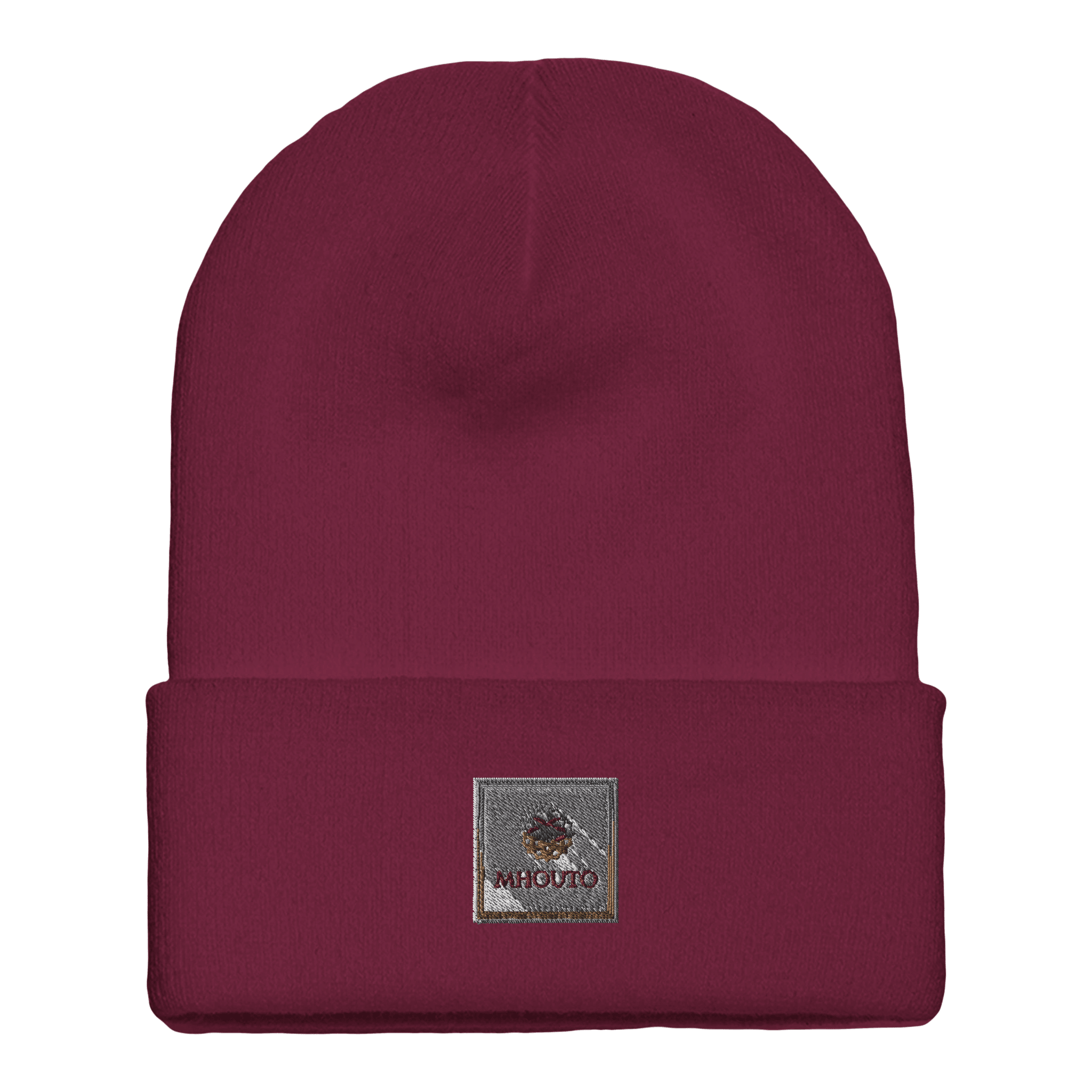 Mhouto Cuffed Beanie — Maroon - mhouto
