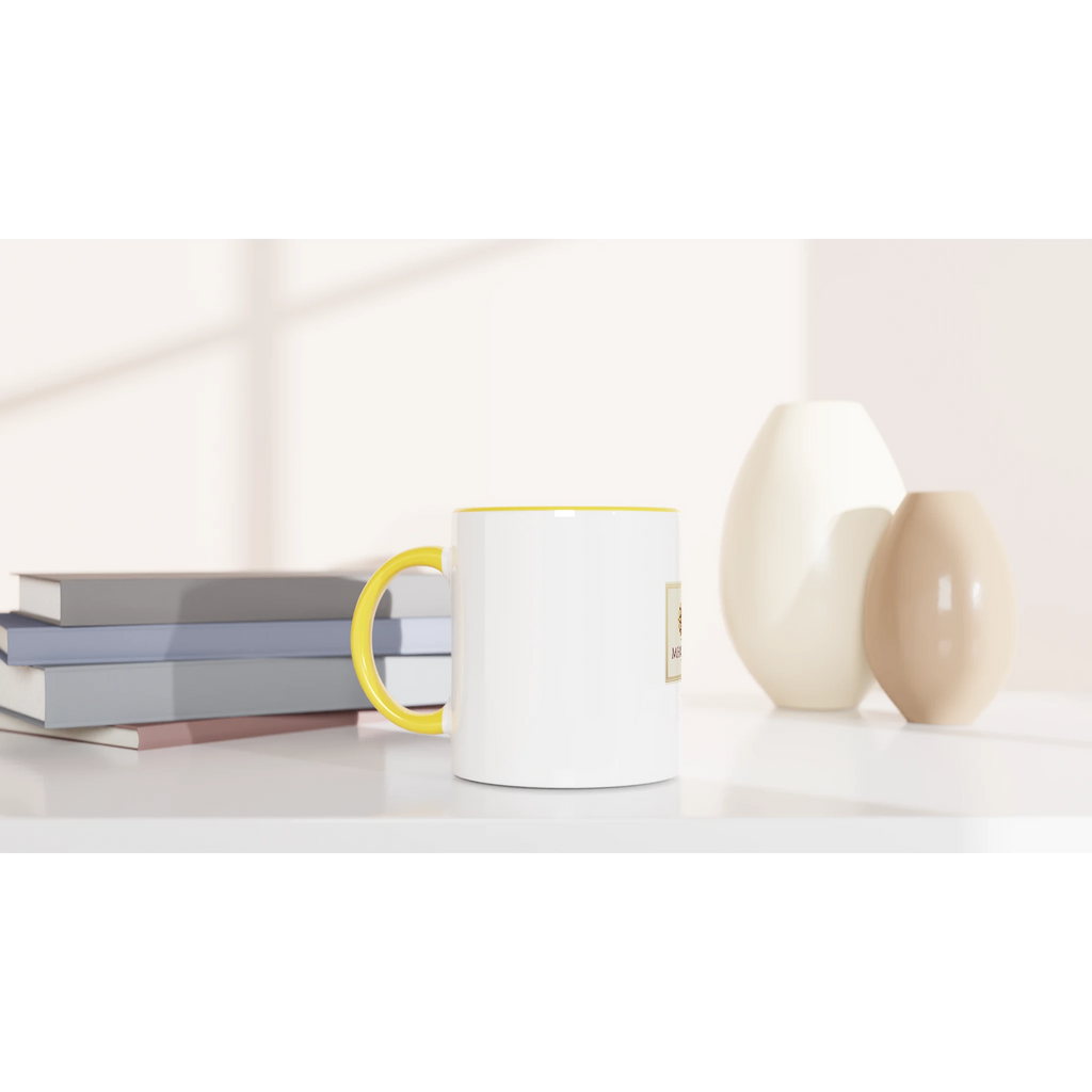 Mhouto Premium Ceramic Mug - Yellow Accent - mhouto
