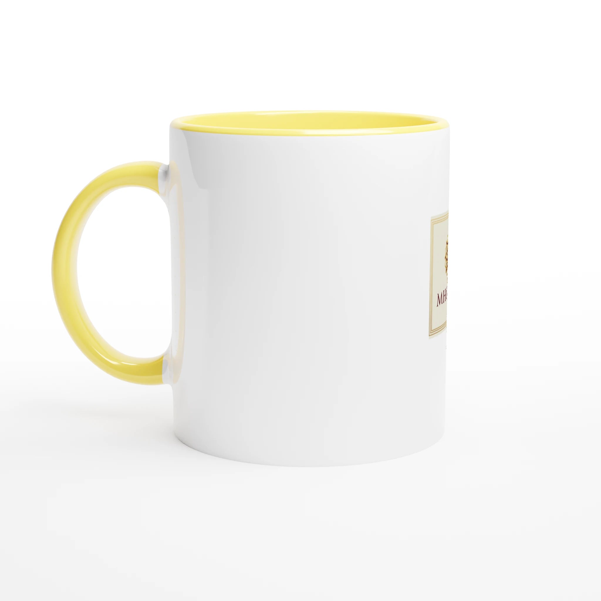Mhouto Premium Ceramic Mug - Yellow Accent - mhouto