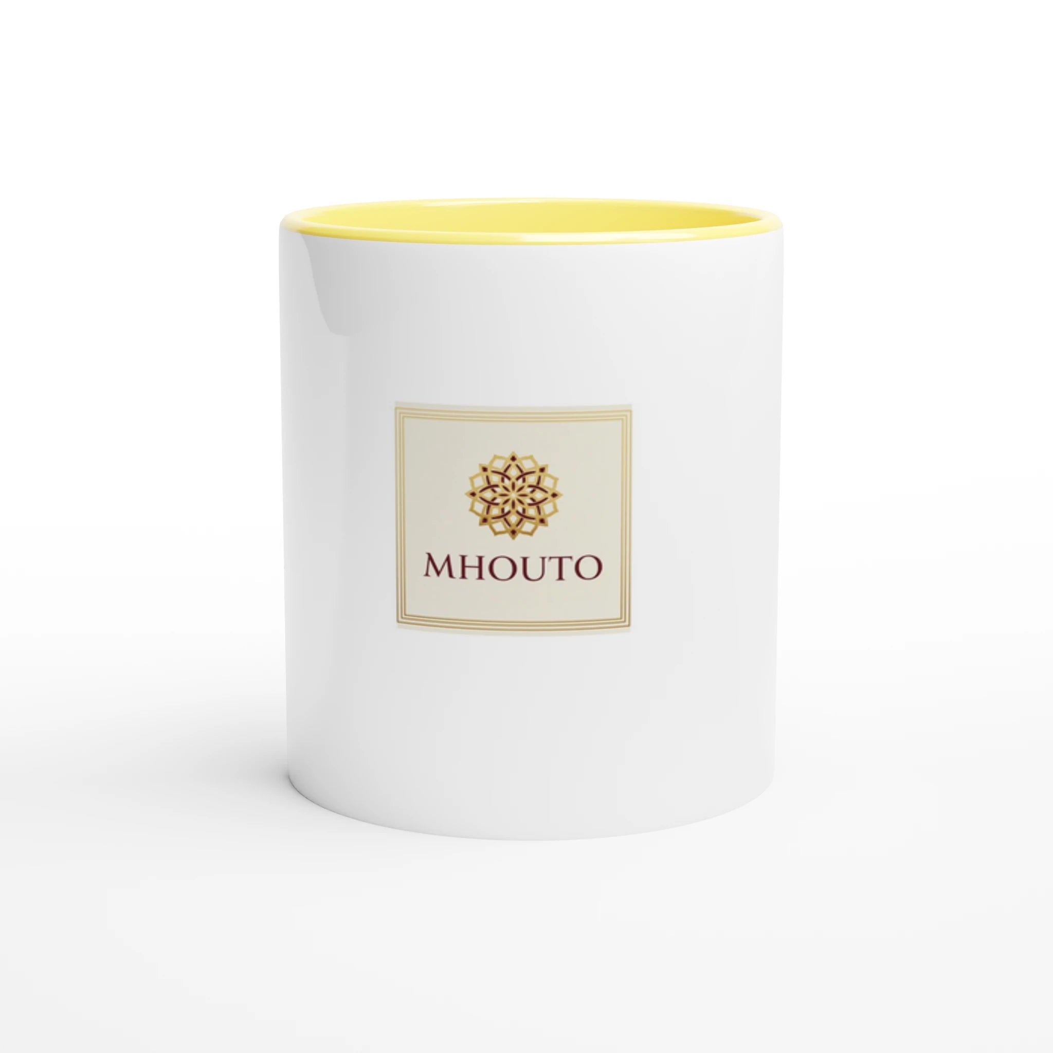Mhouto Premium Ceramic Mug - Yellow Accent - mhouto