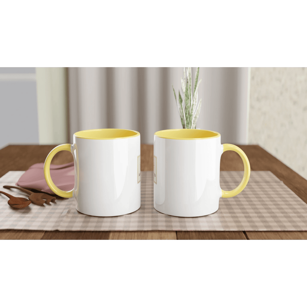 Mhouto Premium Ceramic Mug - Yellow Accent - mhouto