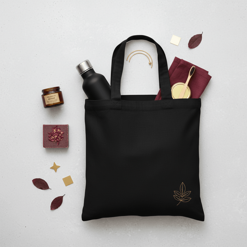 Mhouto Eco Tote Bag — Black - mhouto
