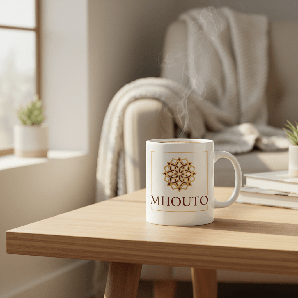 White 11oz Ceramic Mug - mhouto