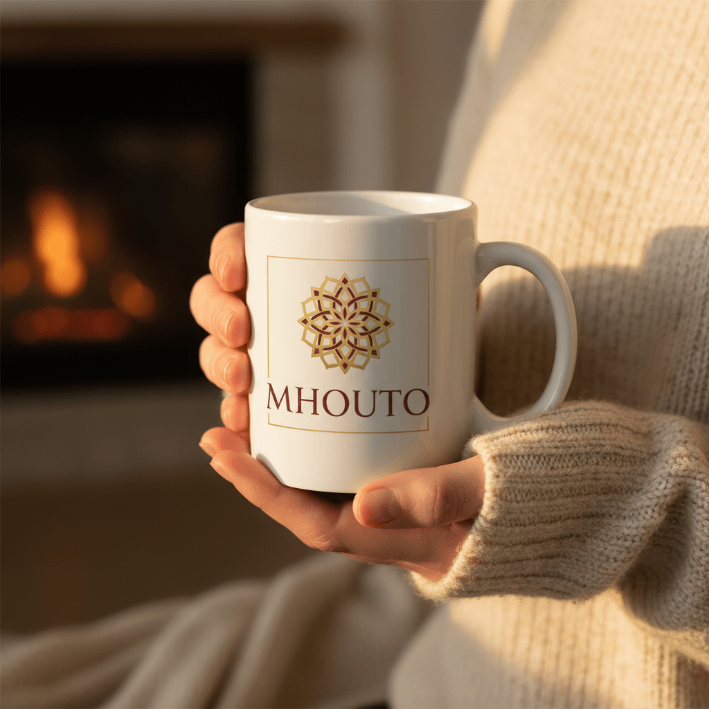 White 11oz Ceramic Mug - mhouto
